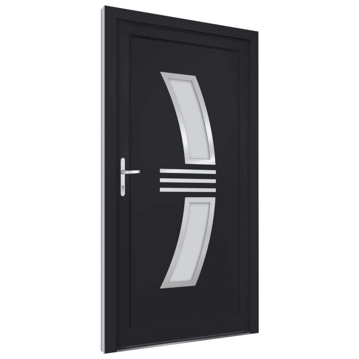 VIDAXL Porte d'entree anthracite 98x208 cm PVC