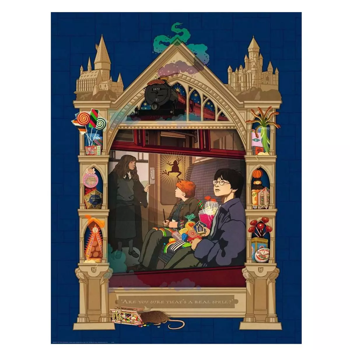 RAVENSBURGER Puzzle 1000 pièces - Harry Potter en route vers Poudlard