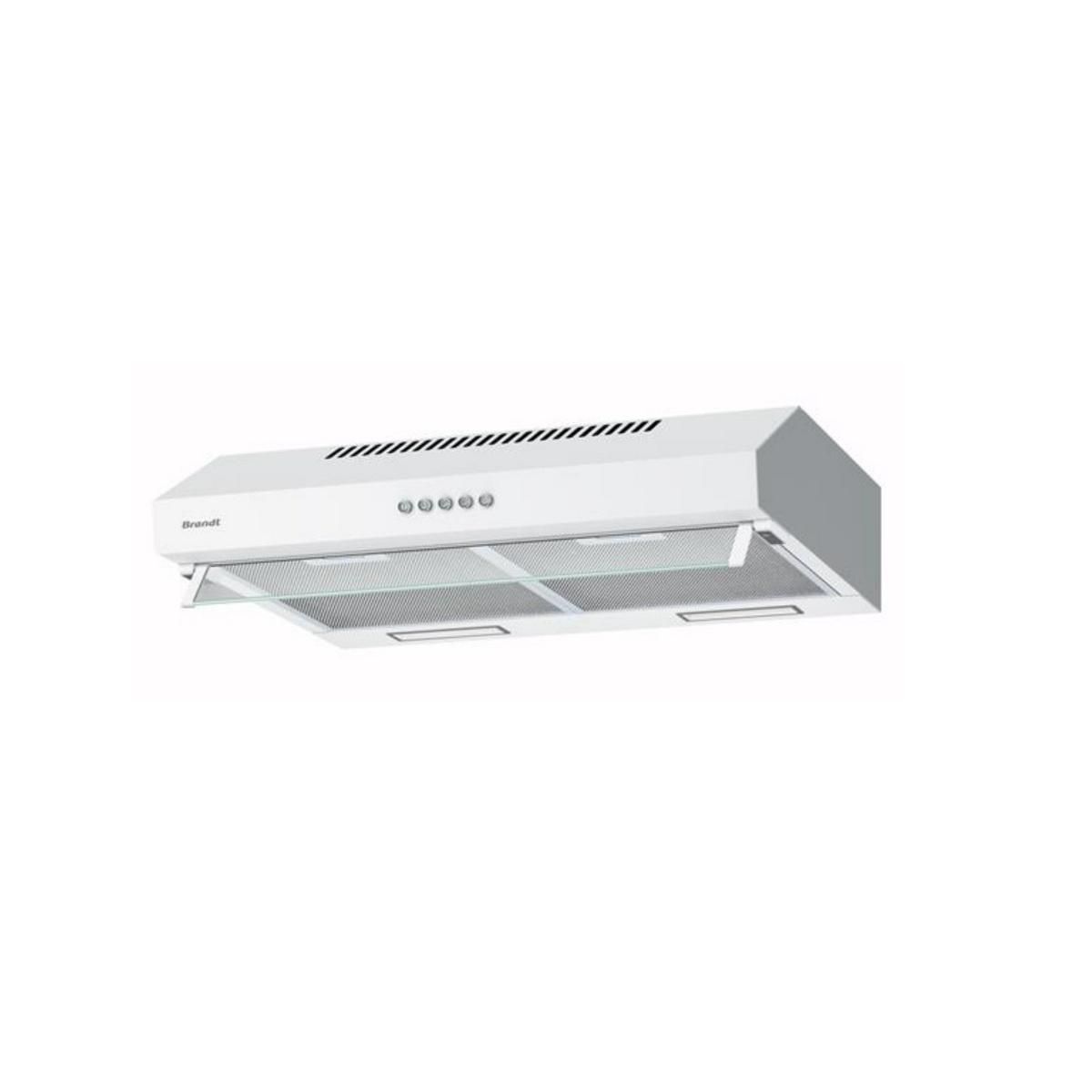 BRANDT Hotte visière 60cm 319m3/h blanc - BHC4611W