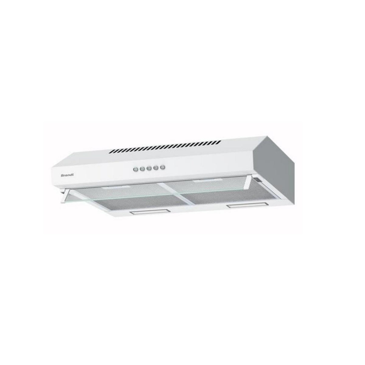BRANDT Hotte visière 60cm 319m3/h blanc - BHC4611W