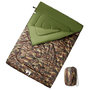 Voir la diapositive 1 : VIDAXL Sac de couchage double et oreillers adultes camping 3 4 saisons