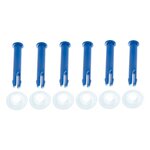 BESTWAY Lot de 6 goupilles + joints pour piscines tubulaires Steel Pro Ø 2,74 / 3,05 / 3,66 / 3,96 m - Bestway