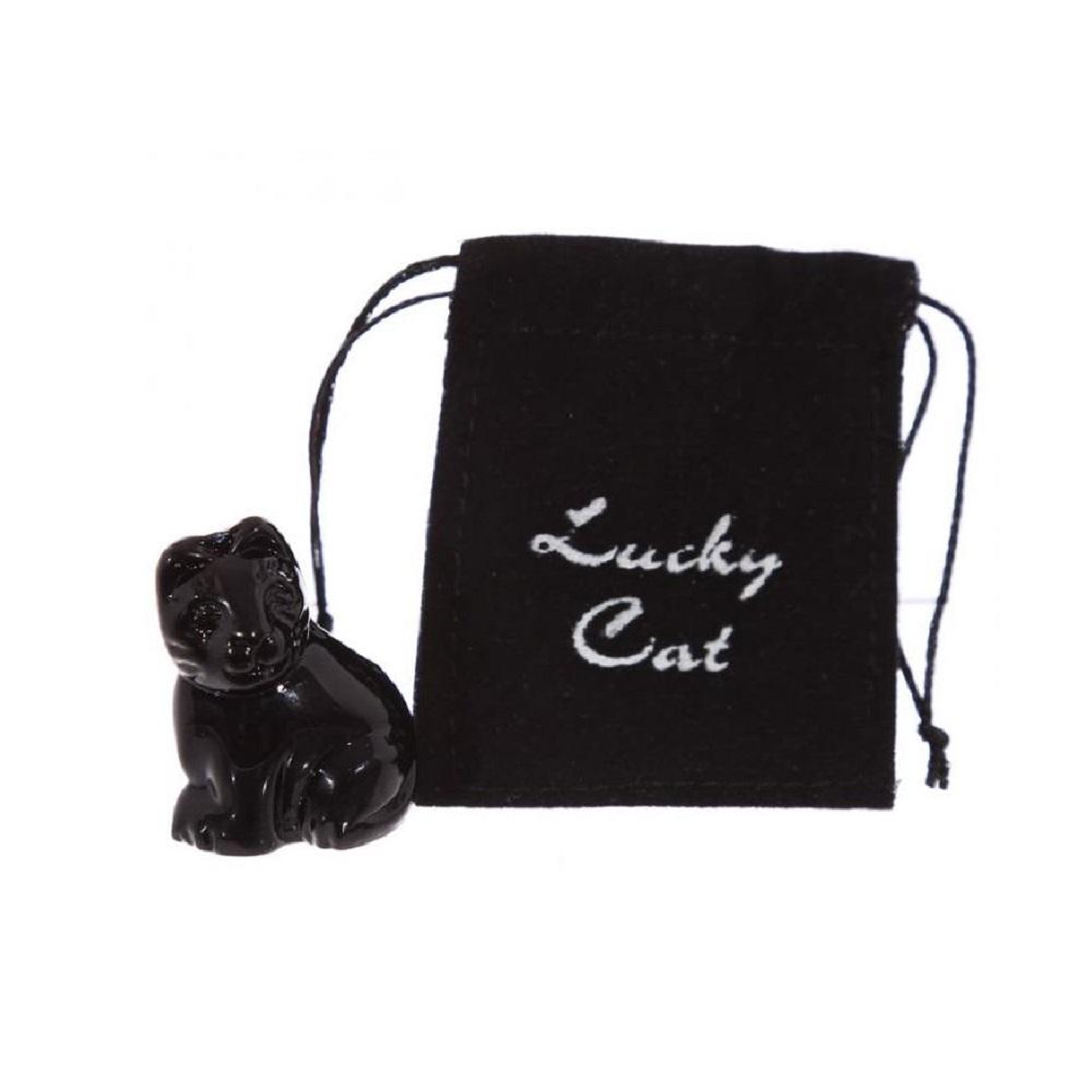 Eden Mini chat noir porte-bonheur avec pochette lisa parker