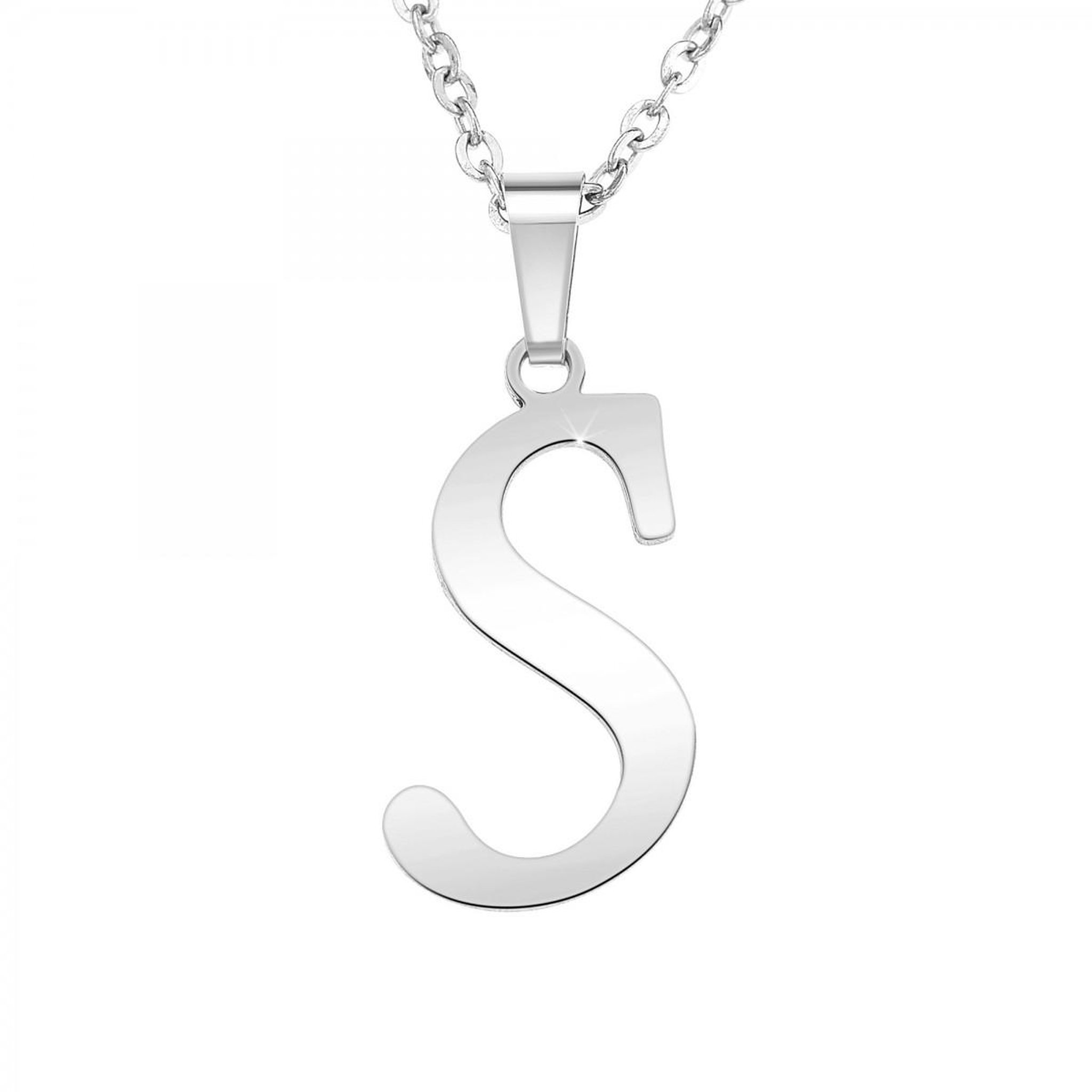 SC BOHEME Collier alphabet lettre S en acier inoxydable par SC Bohème