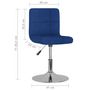 Voir la diapositive 6 : VIDAXL Chaises pivotantes a manger lot de 2 bleu tissu