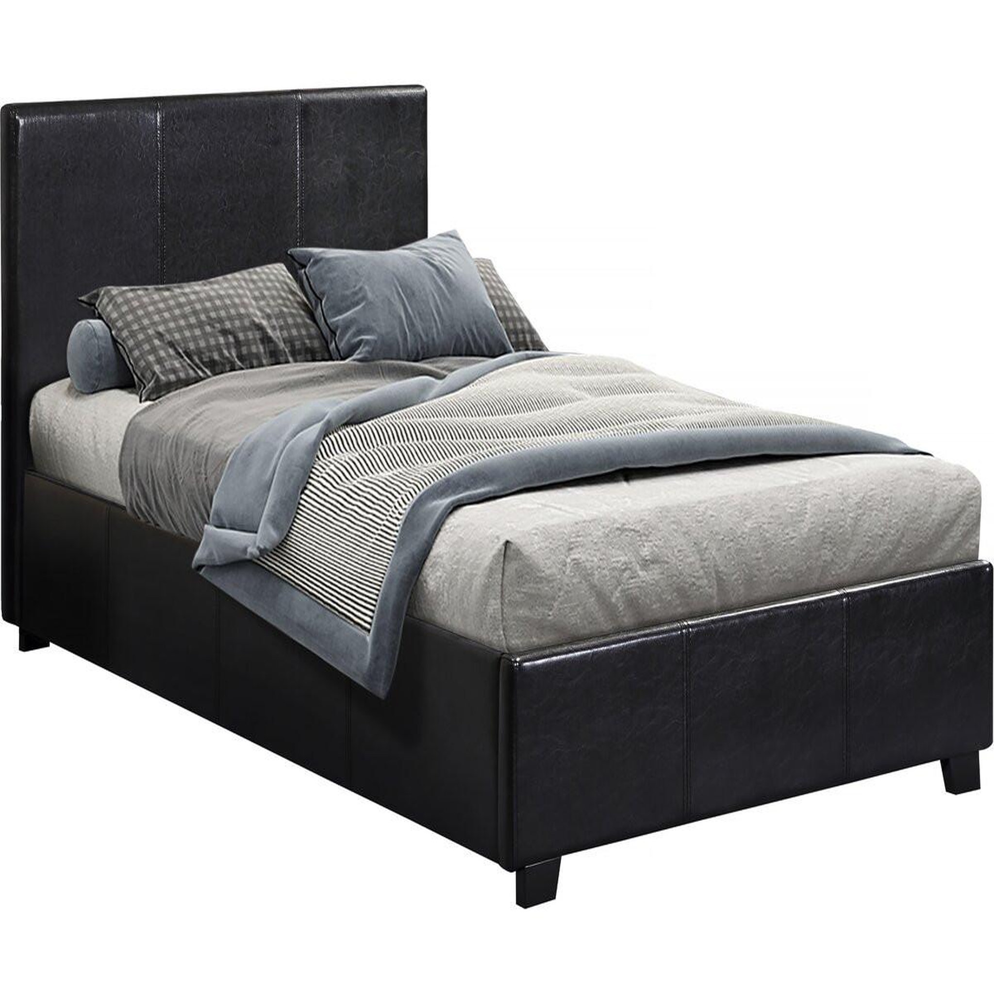 Habitat et Jardin Lit avec coffre  Carla  - 90 x 190 cm - Noir