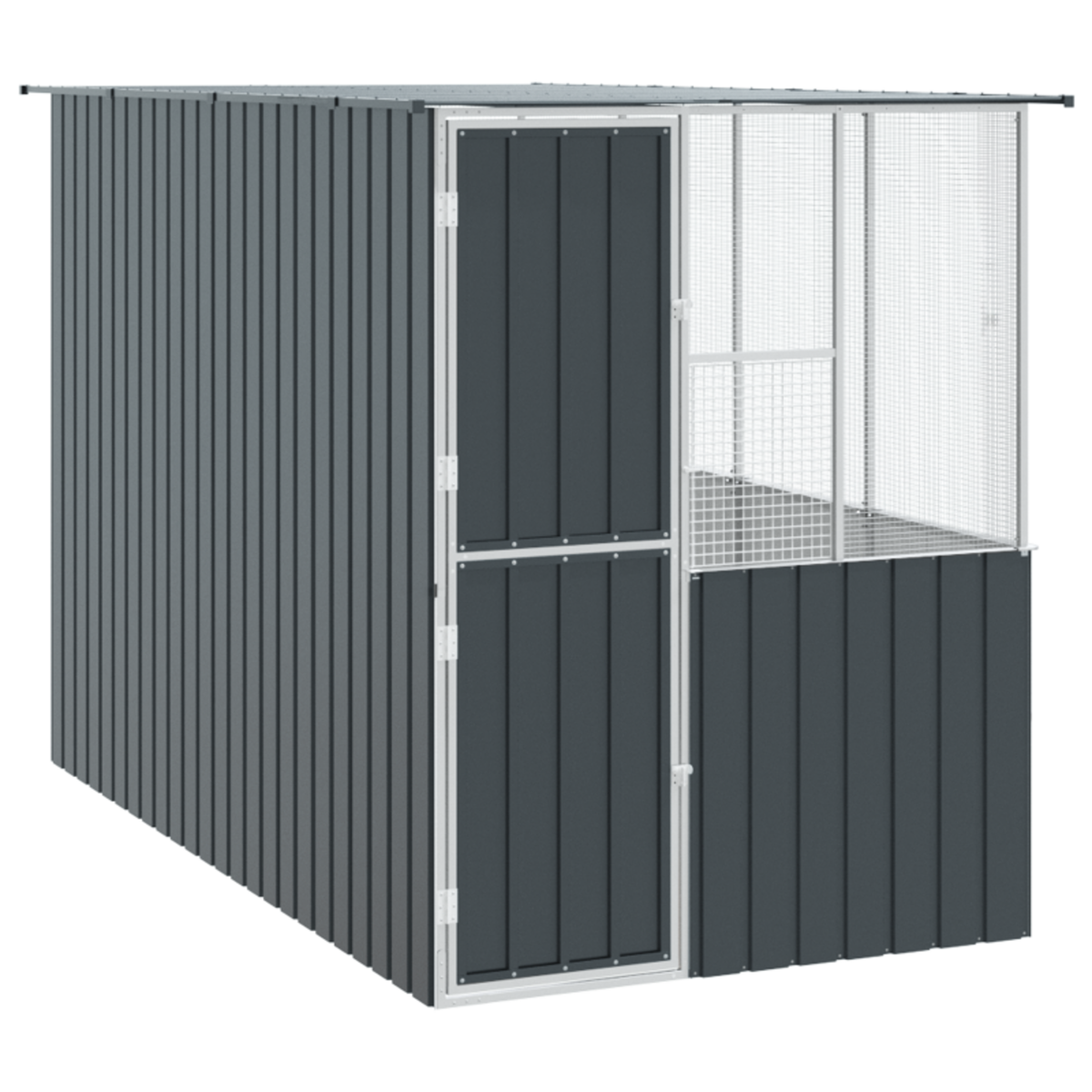 VIDAXL Cage à oiseaux Anthracite 215x78x200 cm Acier galvanisé