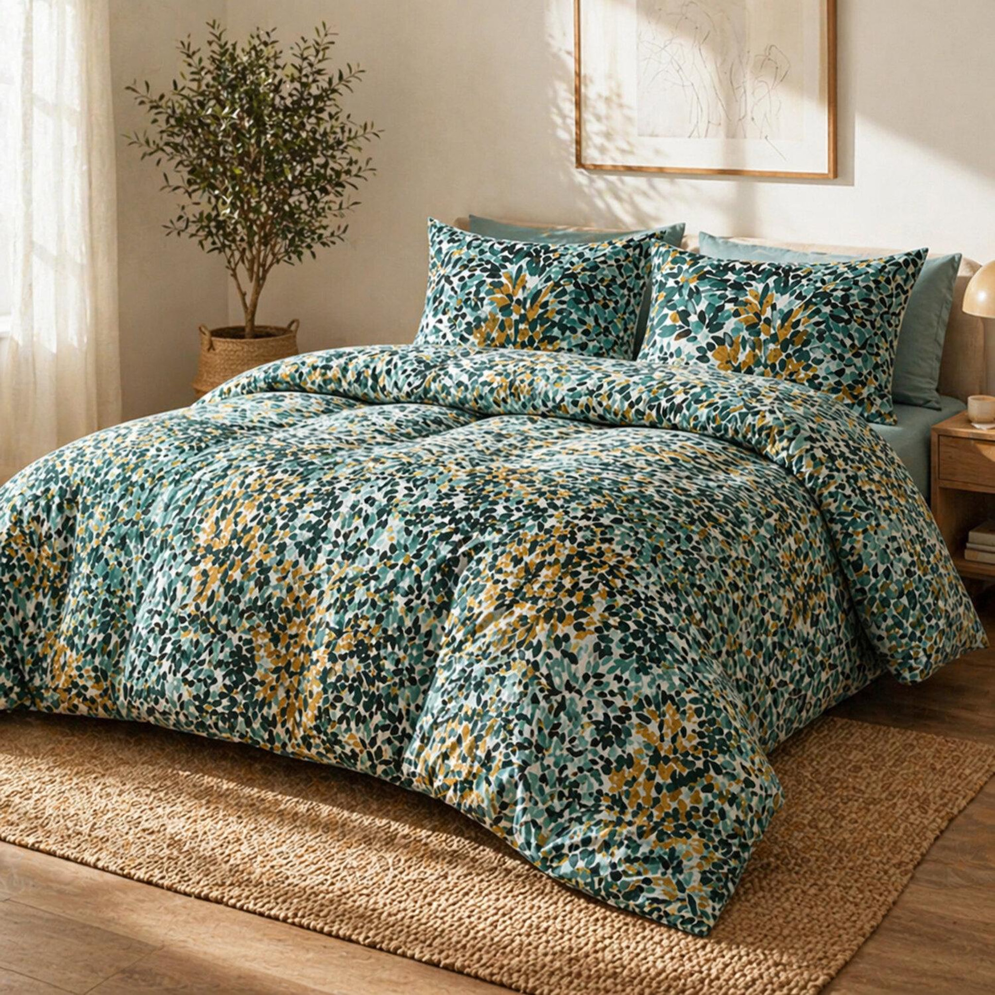 Voir la diapositive 4 : Les Ateliers du Linge Parure housse de couette 100% coton 57fils-telma