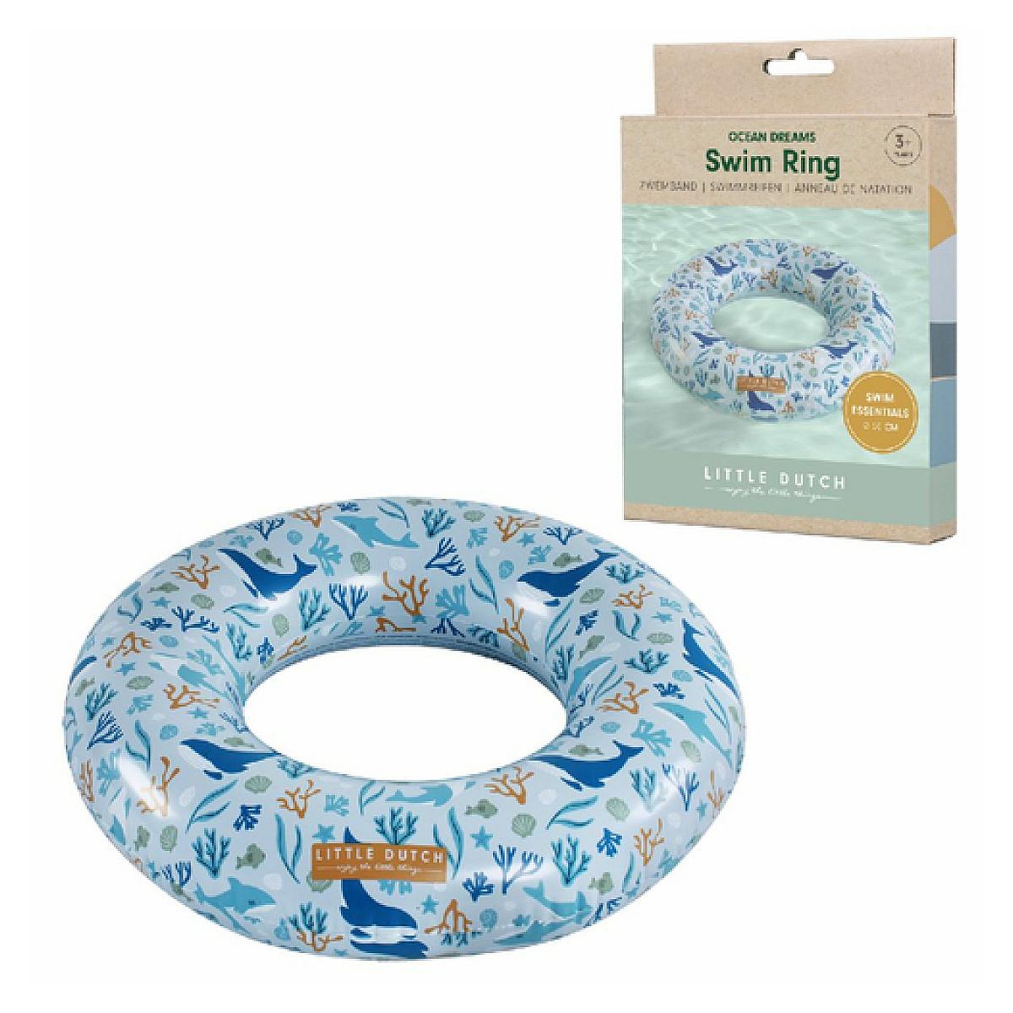 Voir la diapositive 2 : LITTLE DUTCH Bouee ronde - Ocean Dreams Blue 50 cm