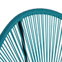 Voir la diapositive 4 : ID MARKET Salon de jardin IZMIR table et 2 fauteuils oeuf cordage bleu canard