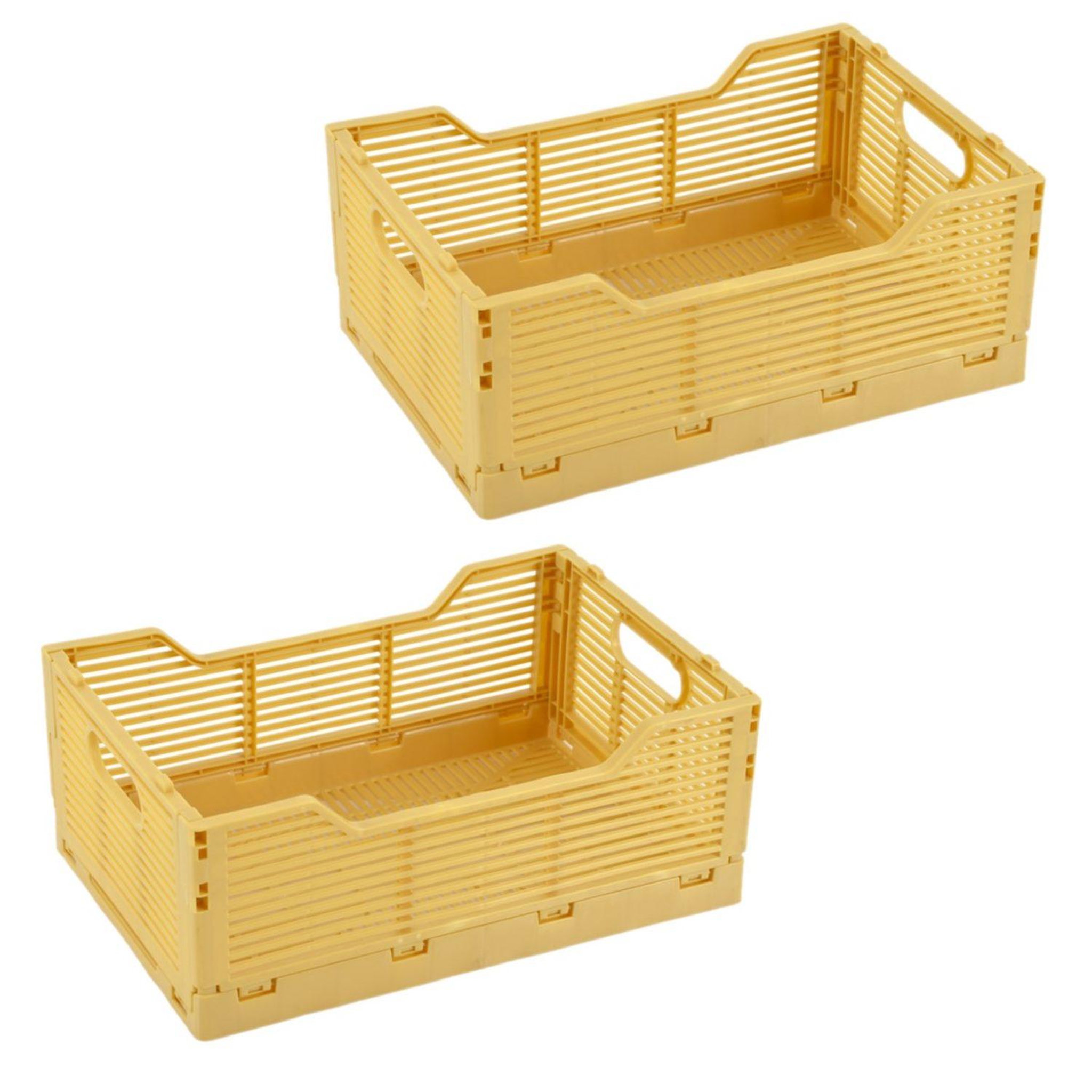 Voir la diapositive 1 : TOILINUX Lot de 2 cagettes pliables foldy