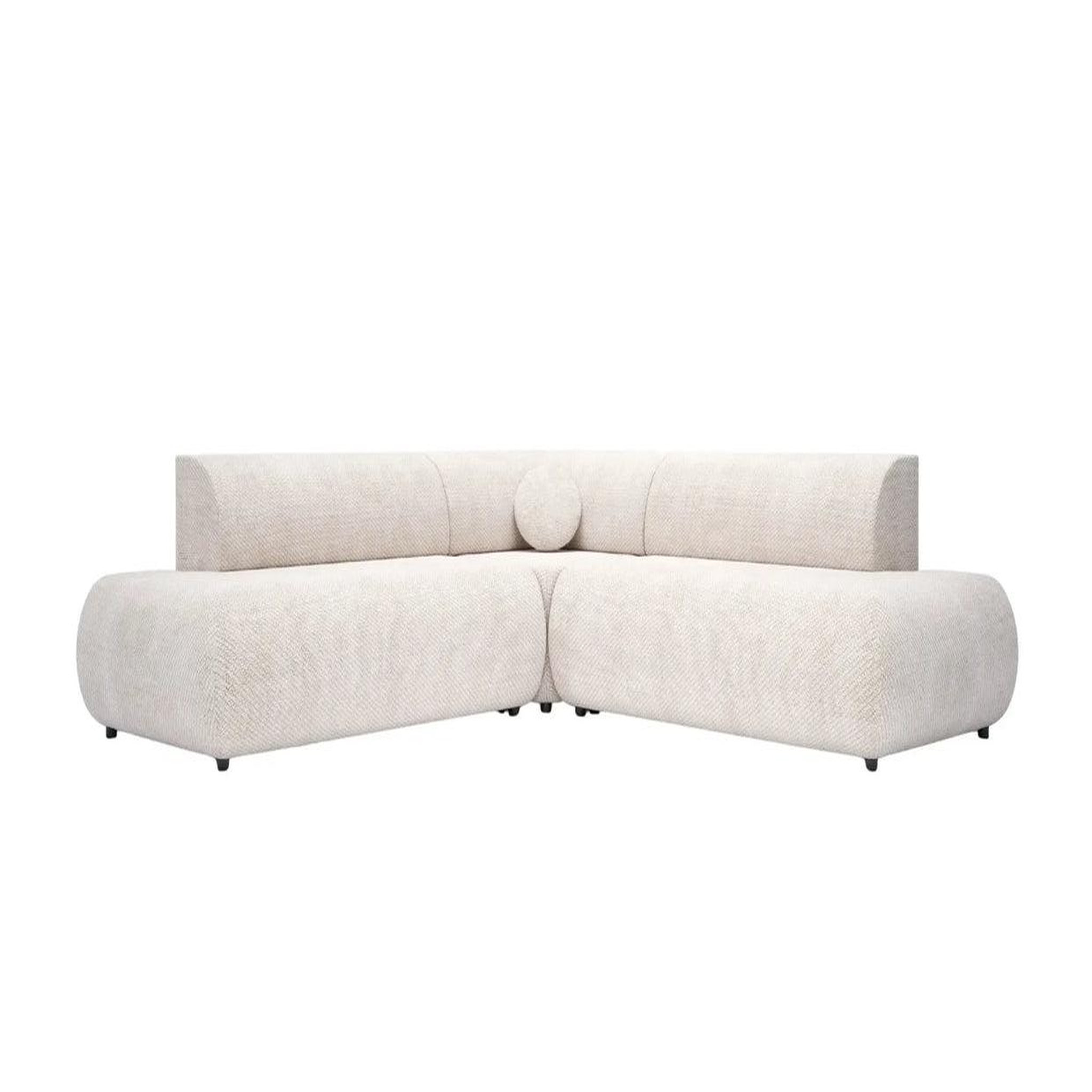 Voir la diapositive 1 : CASANOVA PARIS LEVI - Canapé panoramique convertible tissu lisse