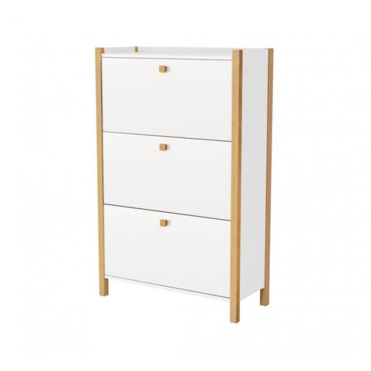 Paris Prix Meuble à Chaussures 3 Compartiments  Hannover  121cm Blanc