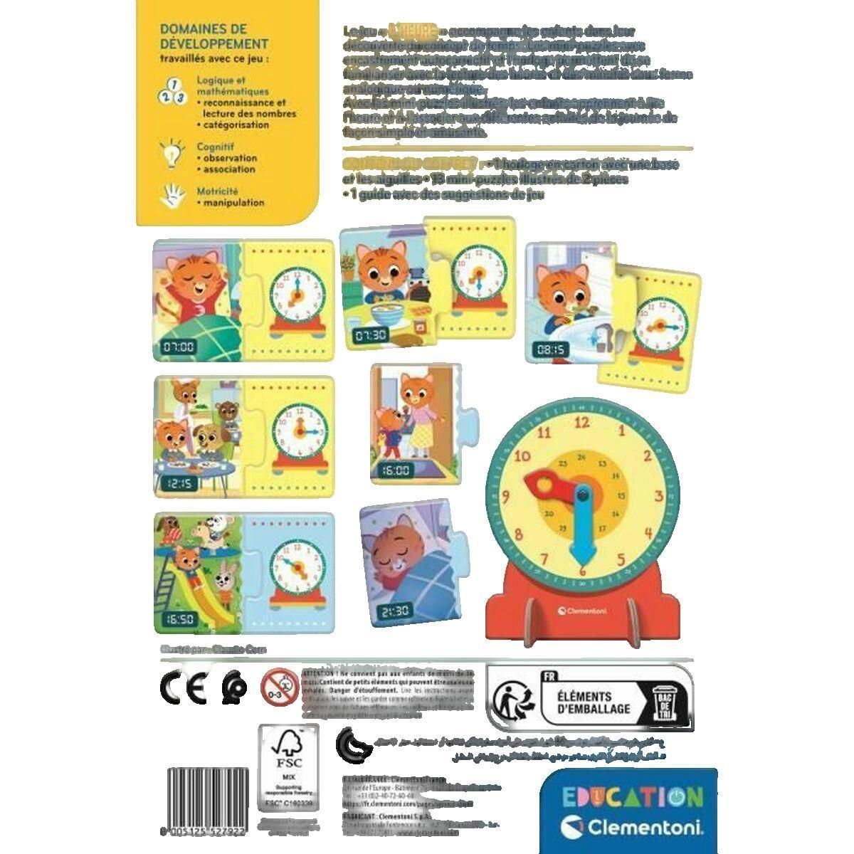 CLEMENTONI Horloge éducative Clementoni multicolore