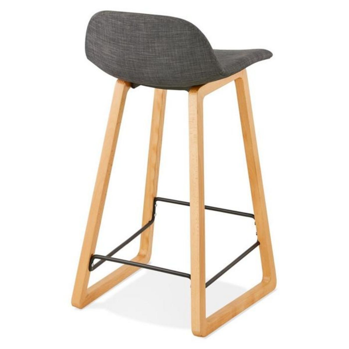 Paris Prix Tabouret de Bar  Talik  86cm Gris Foncé & Naturel
