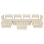 Voir la diapositive 3 : VIDAXL Salon de jardin palette 7 pcs Bois d'epicea impregne