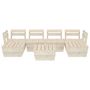 Voir la diapositive 3 : VIDAXL Salon de jardin palette 7 pcs Bois d'epicea impregne