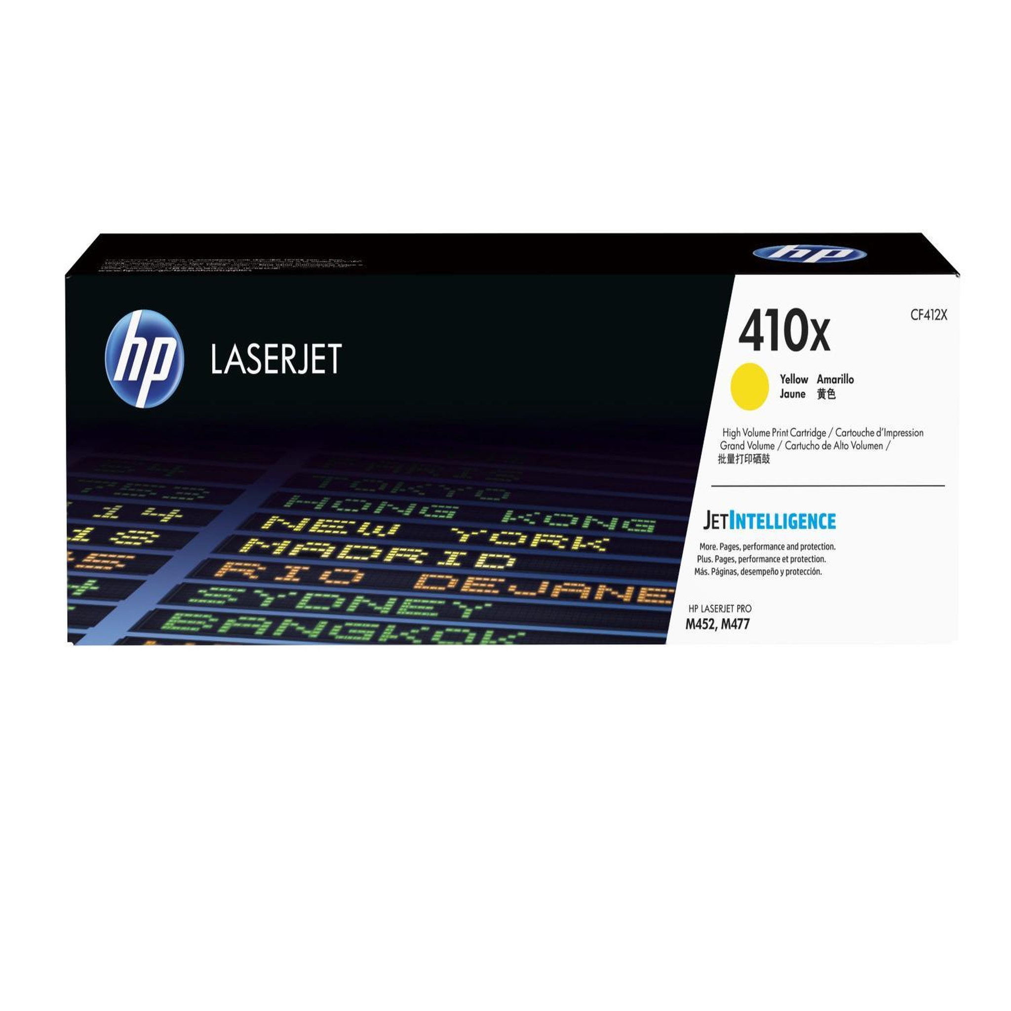 Voir la diapositive 2 : HP HP 410X toner LaserJet jaune grande capacite authentique CF412X pour HP Color LaserJet Pro M452/M477