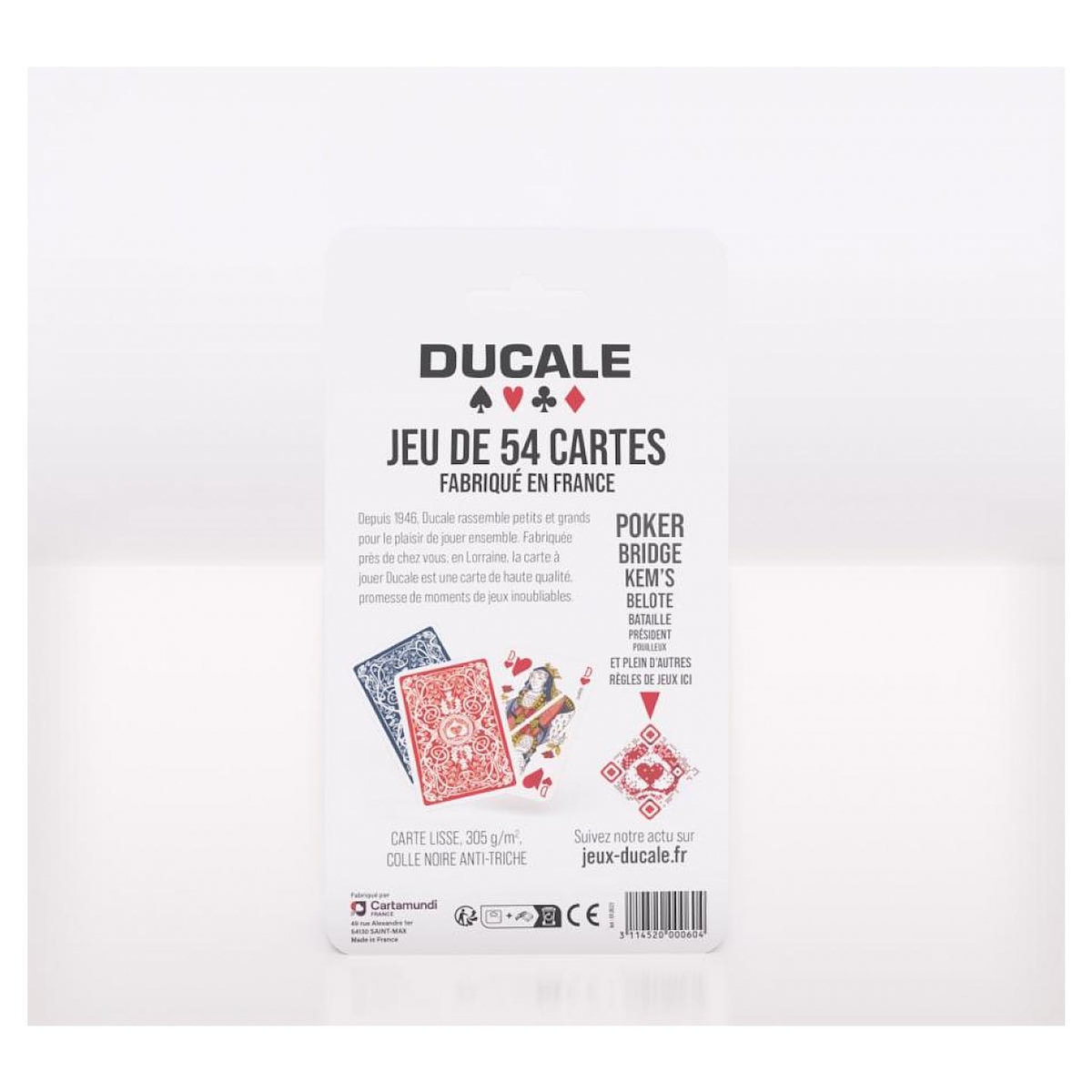 Cartamundi Ducale origine 54 cartes blister