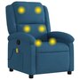 Voir la diapositive 2 : VIDAXL Fauteuil inclinable de massage bleu velours