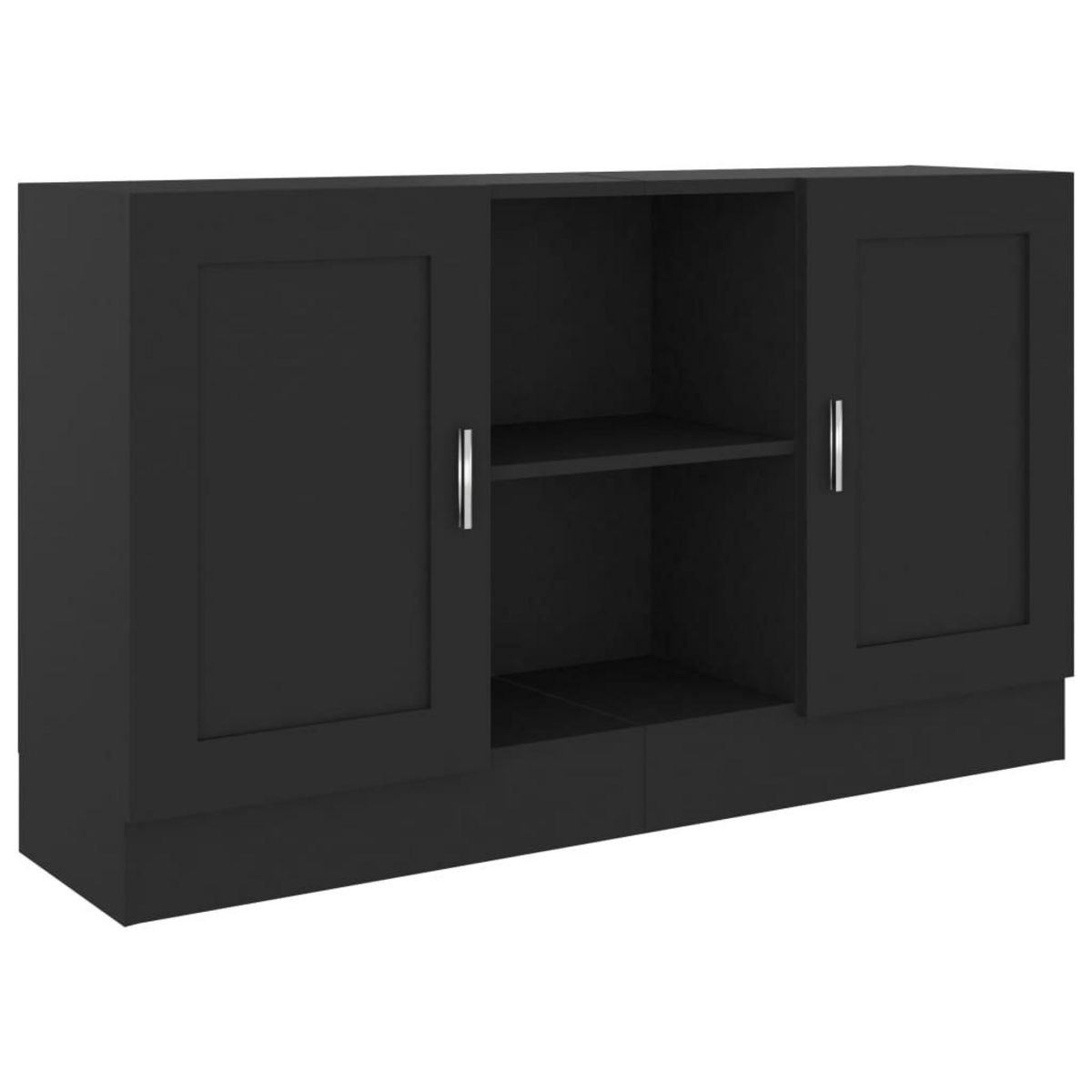 VIDAXL Buffet Noir 120x30,5x70 cm Bois d'ingenierie