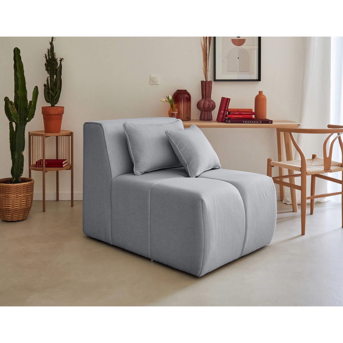 LISA DESIGN Caracas - canapé modulable d'angle droit - 5 places - en tissu