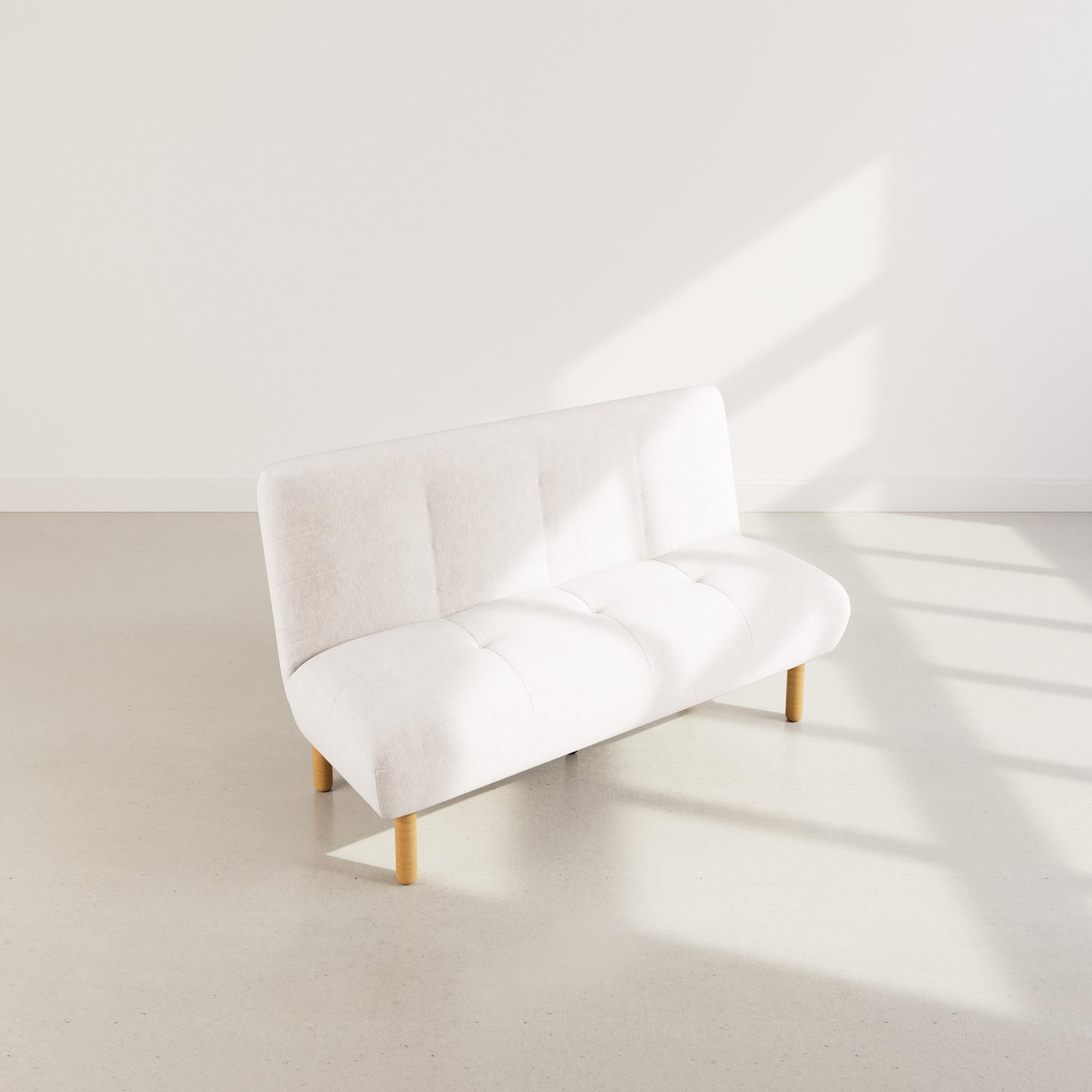 Voir la diapositive 6 : BEST MOBILIER Soan - banquette 2 places convertible clic-clac en velours texturé