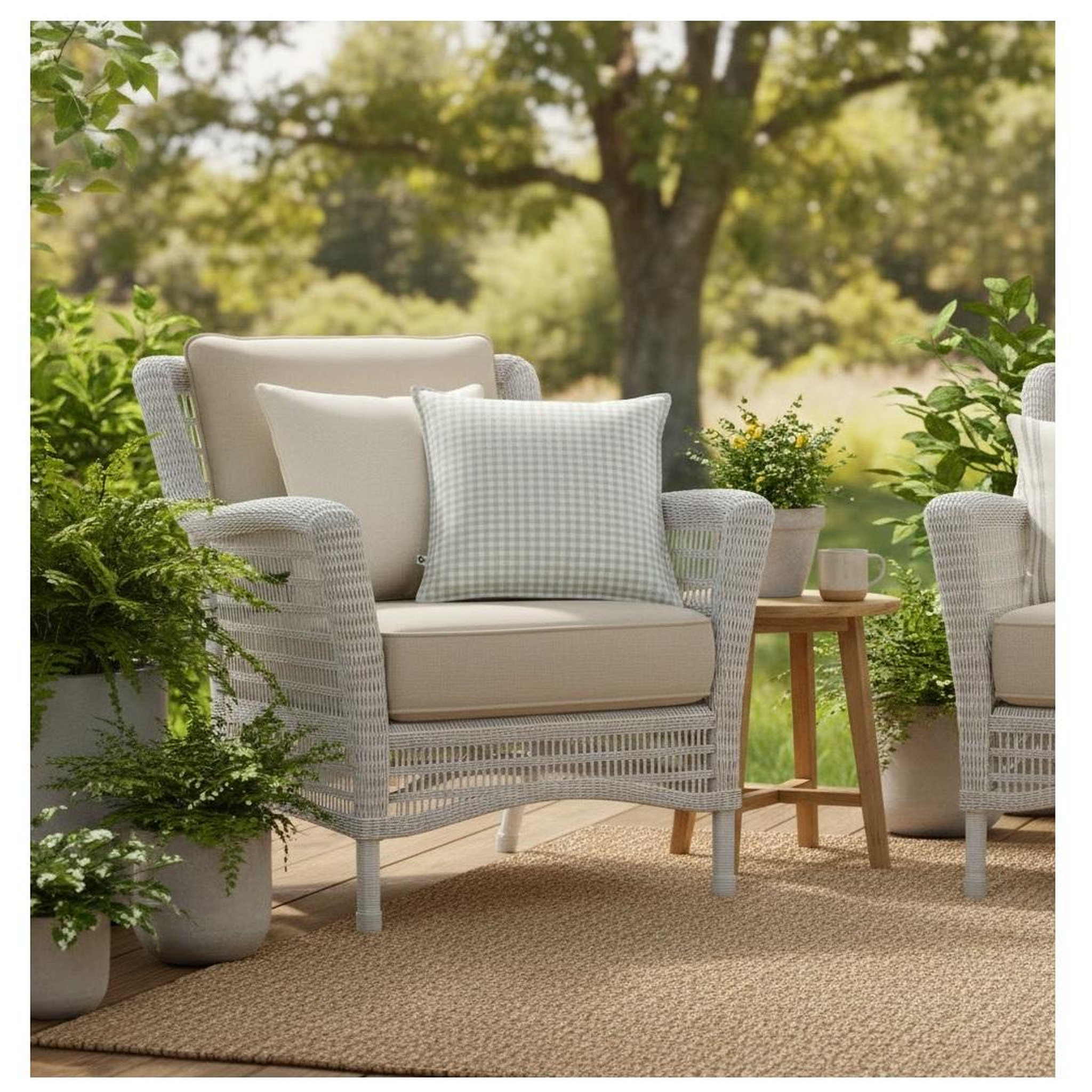 Voir la diapositive 2 : Eden Housse de coussin exterieur deperlant vickie