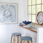 Voir la diapositive 4 : Paris Prix Tableau Déco  Circle  80x80cm Blanc & Bleu