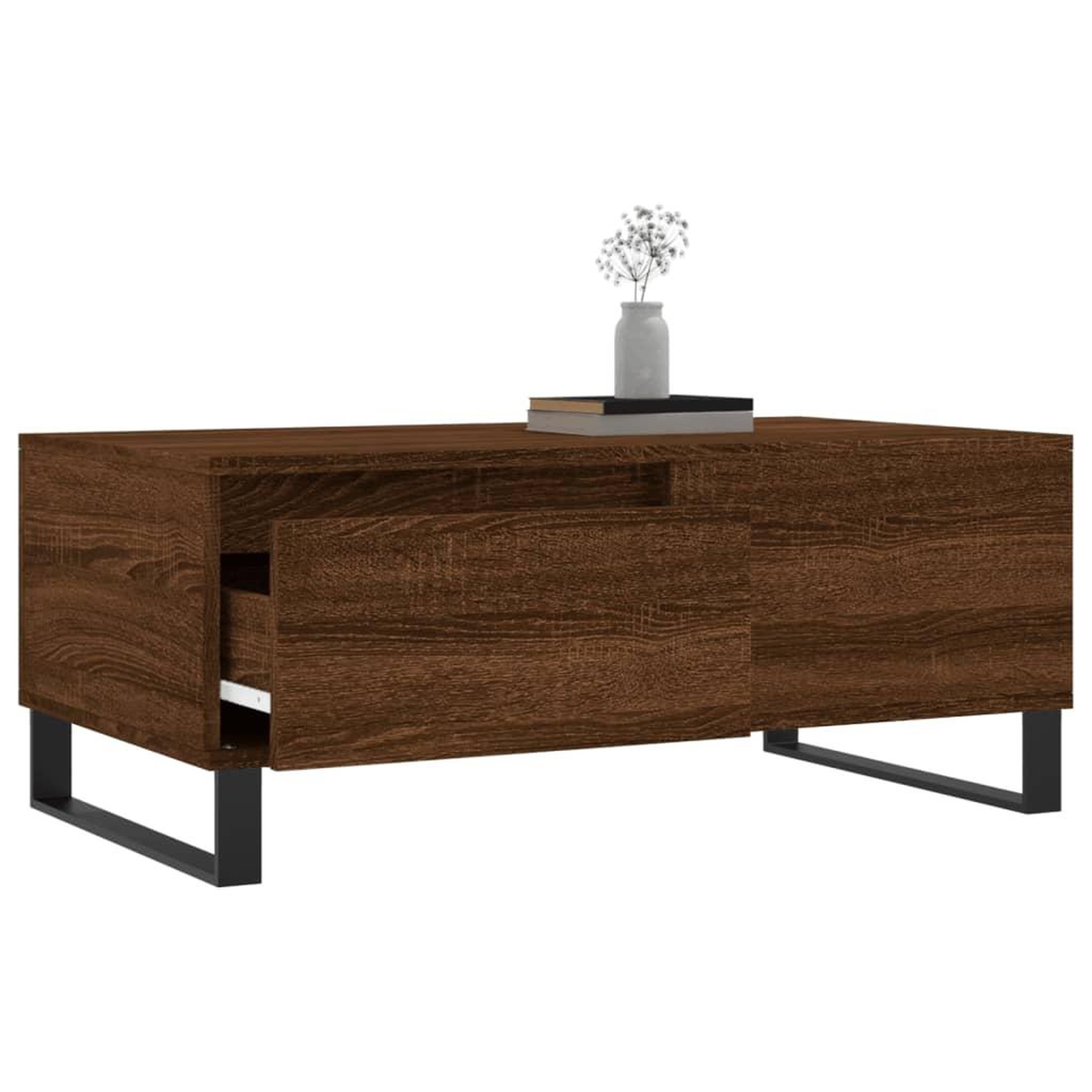 Voir la diapositive 3 : VIDAXL Table basse Chene marron 90x50x36,5 cm Bois d'ingenierie