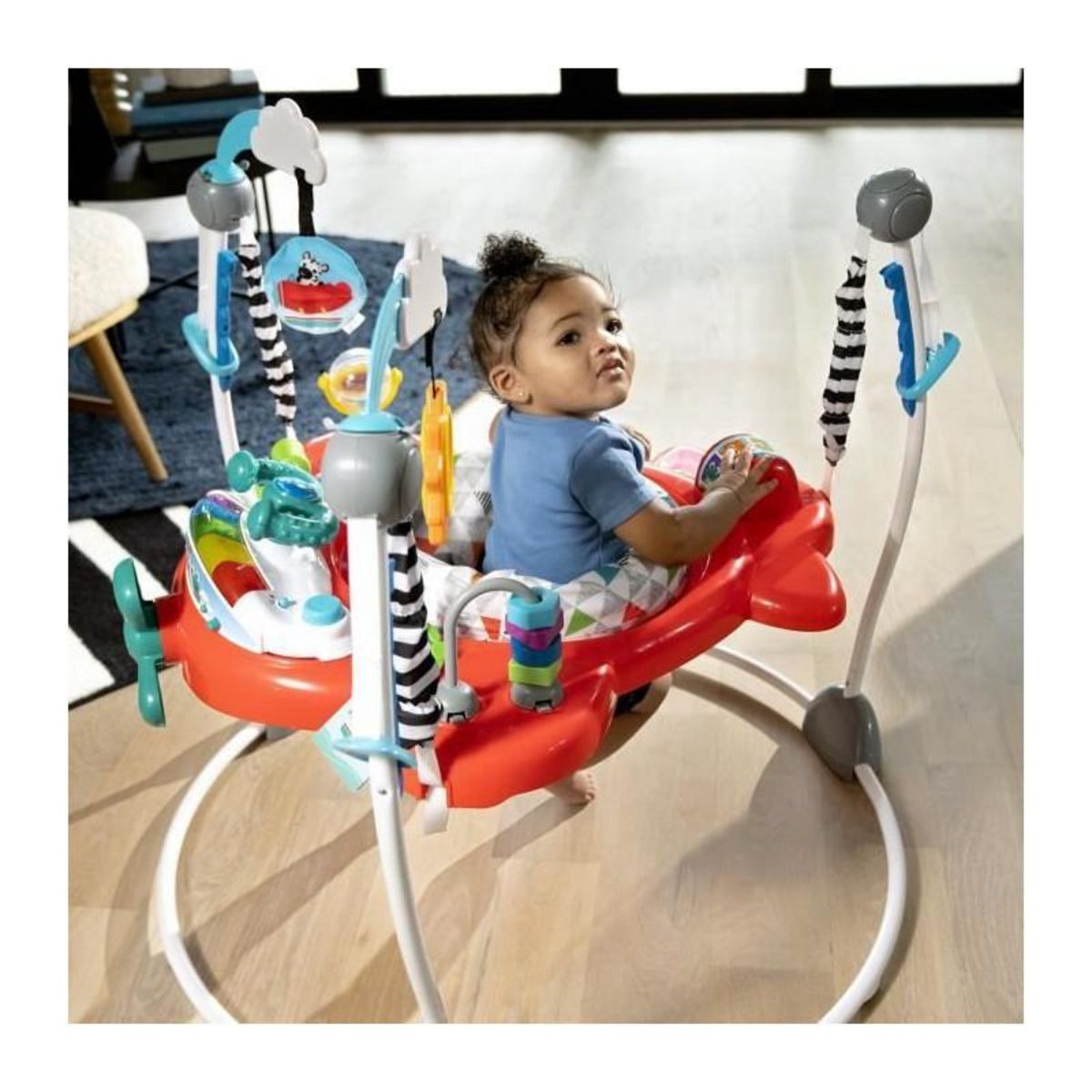BABY EINSTEIN Sauteur avec jeux interactifs - BABY EINSTEIN - Ocean Explorers Airplane Adventure 2 en 1 - Avec lumieres - 6 mois et plus