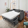 Voir la diapositive 2 : LISA DESIGN Owen - canapé 3 places convertible express couchage quotidien 140 cm matelas 12 cm en velours côtelé