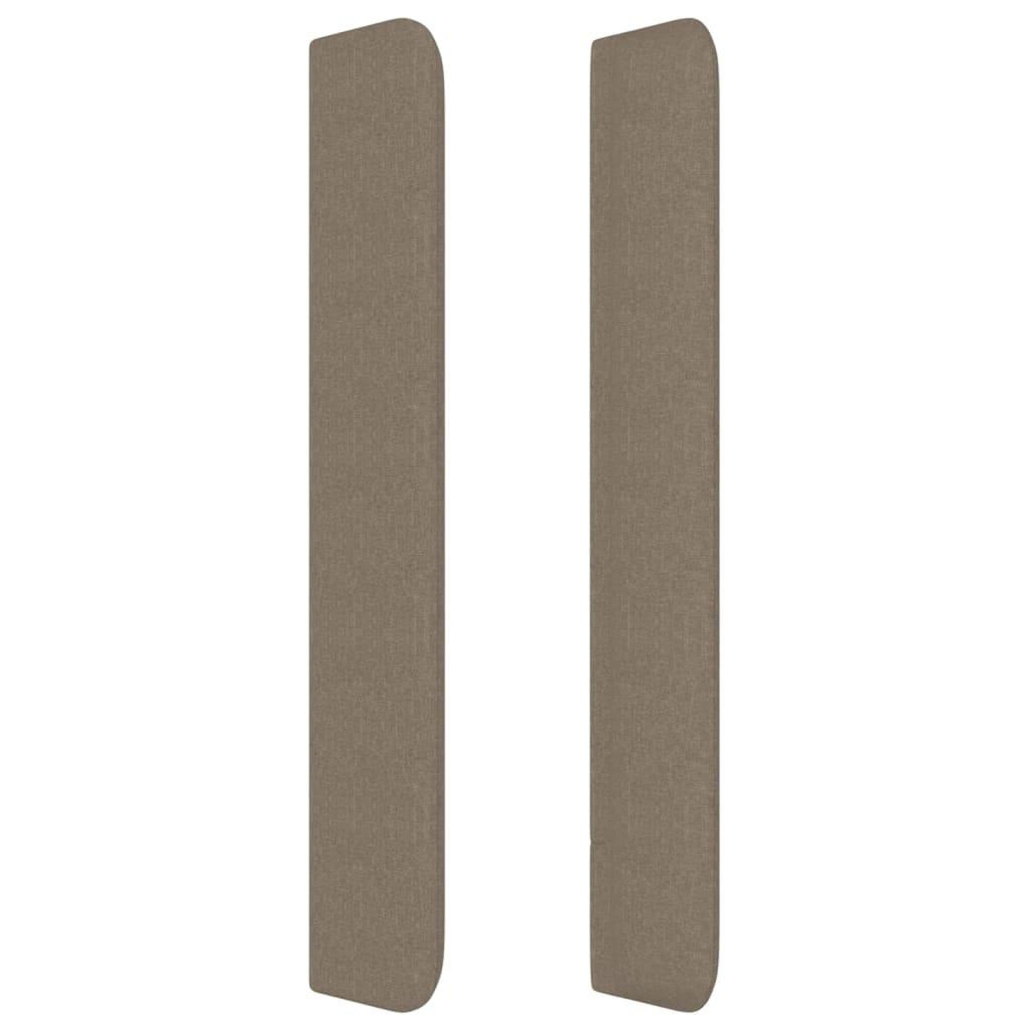 Voir la diapositive 4 : VIDAXL Tete de lit avec oreilles Taupe 163x16x118/128 cm Tissu