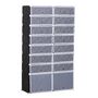 Voir la diapositive 1 : HOMCOM Armoire à chaussures range chaussures L 95 x l 37 x H 160 cm 14 cubes rectangulaires et 2 grands cubes noir et blanc