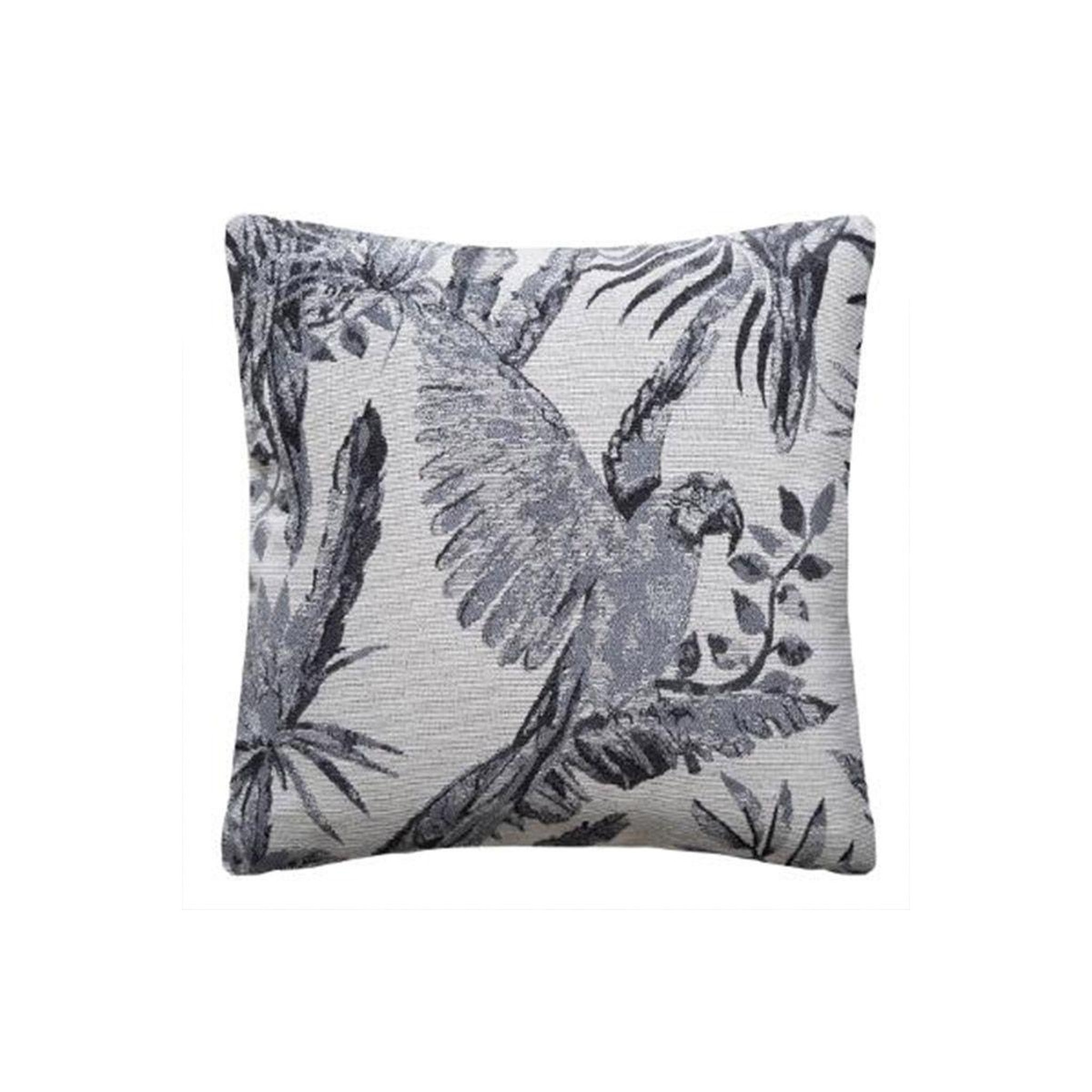 Voir la diapositive 1 : ATMOSPHERA Coussin déco  perroquet  40x40cm gris