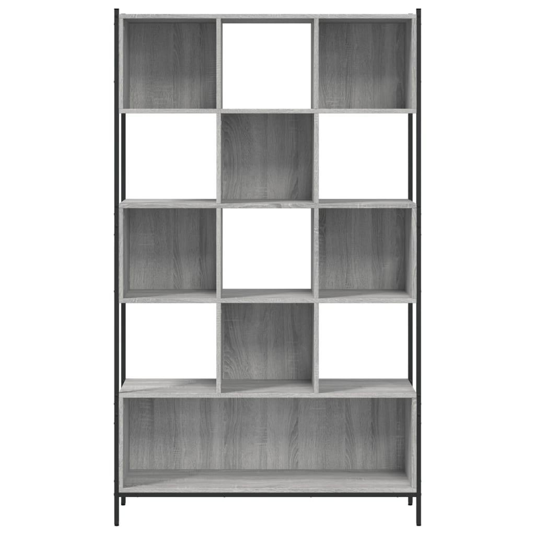 Voir la diapositive 5 : VIDAXL Bibliotheque sonoma gris 102x28x172 cm bois d'ingenierie
