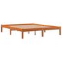 Voir la diapositive 3 : VIDAXL Cadre de lit sans matelas cire marron 150x200cm bois pin massif