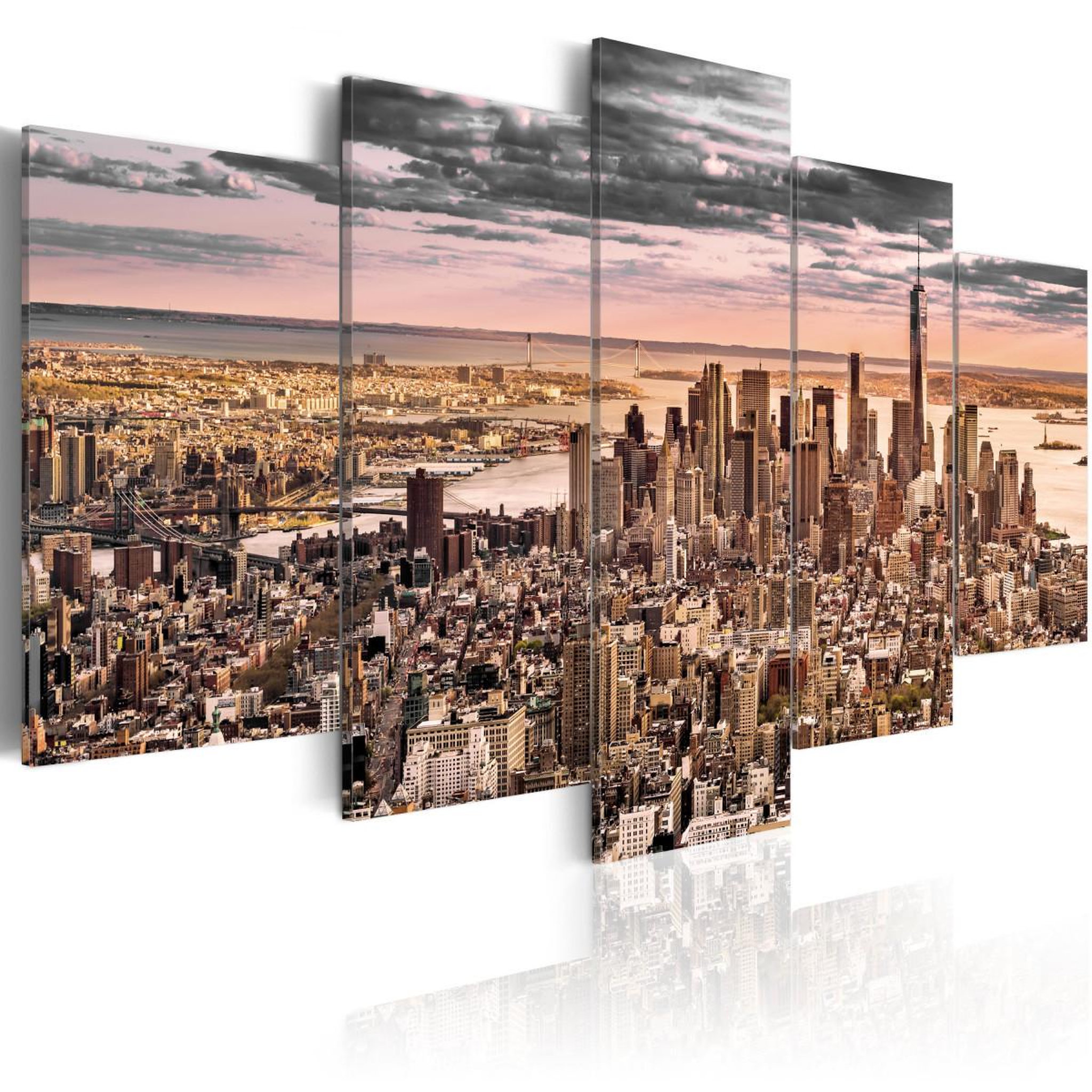 Paris Prix Tableau imprimé  new york city : morning sky. Coloris disponibles : Multicolore