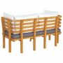 Voir la diapositive 5 : VIDAXL Canape de jardin 2 places avec coussins Bois d'acacia massif