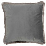 Paris Prix Coussin Carré Déco  Alpha  42x43cm Gris