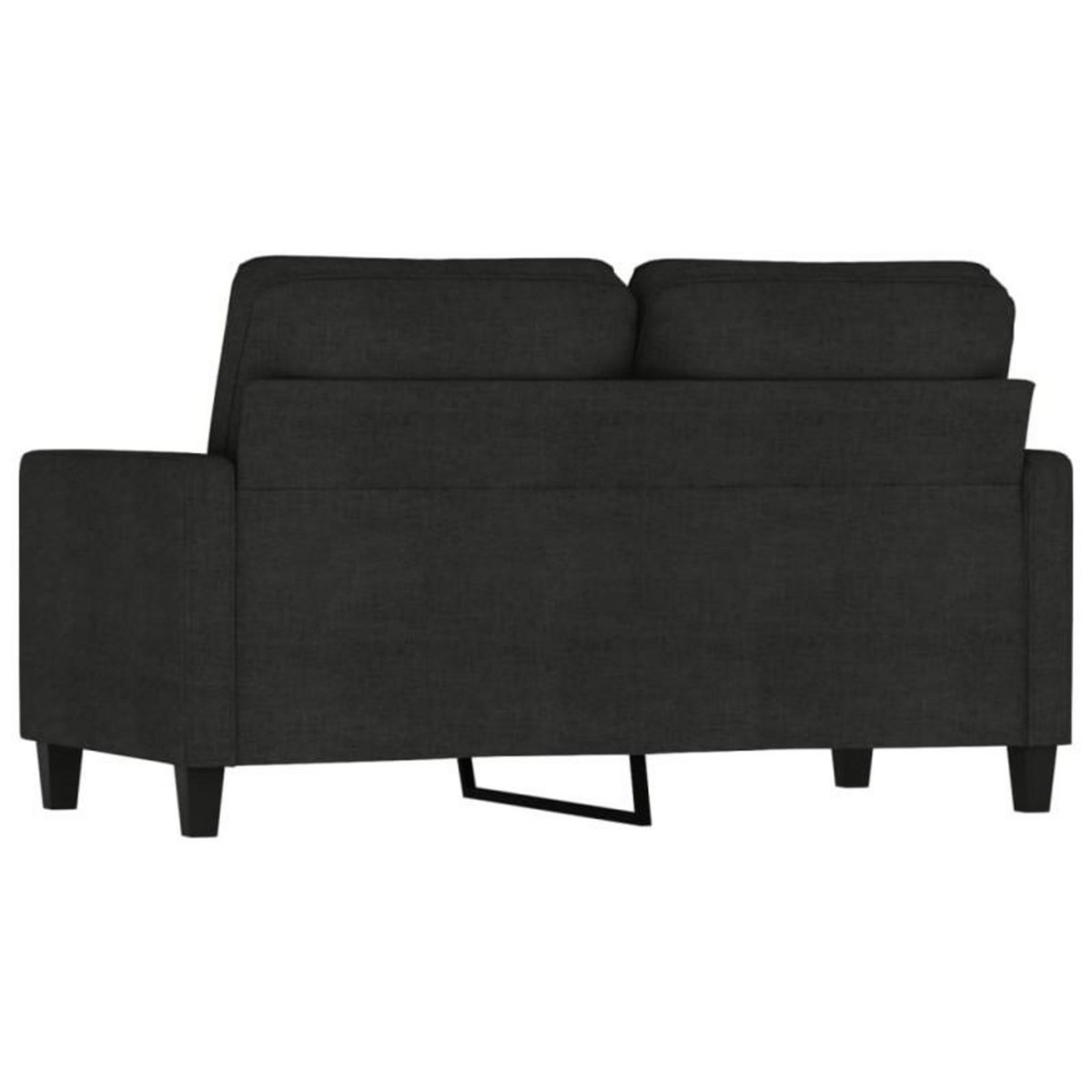 VIDAXL Canapé à 2 places Noir 120 cm Tissu