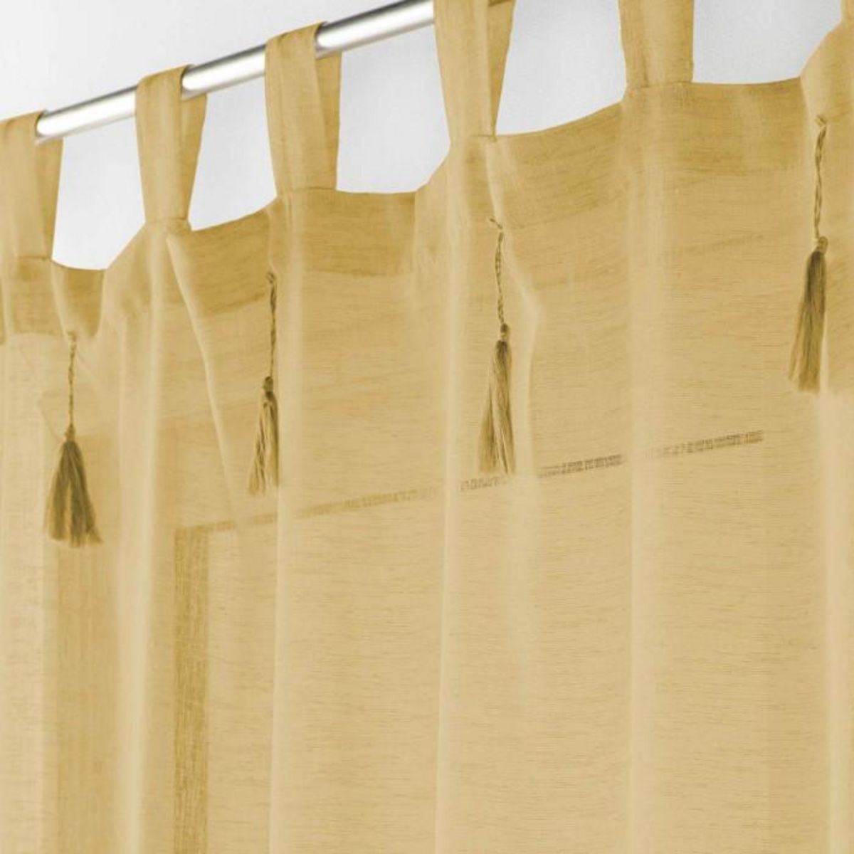 Paris Prix Rideau Voilage à Passants  Dalia  140x240cm Miel