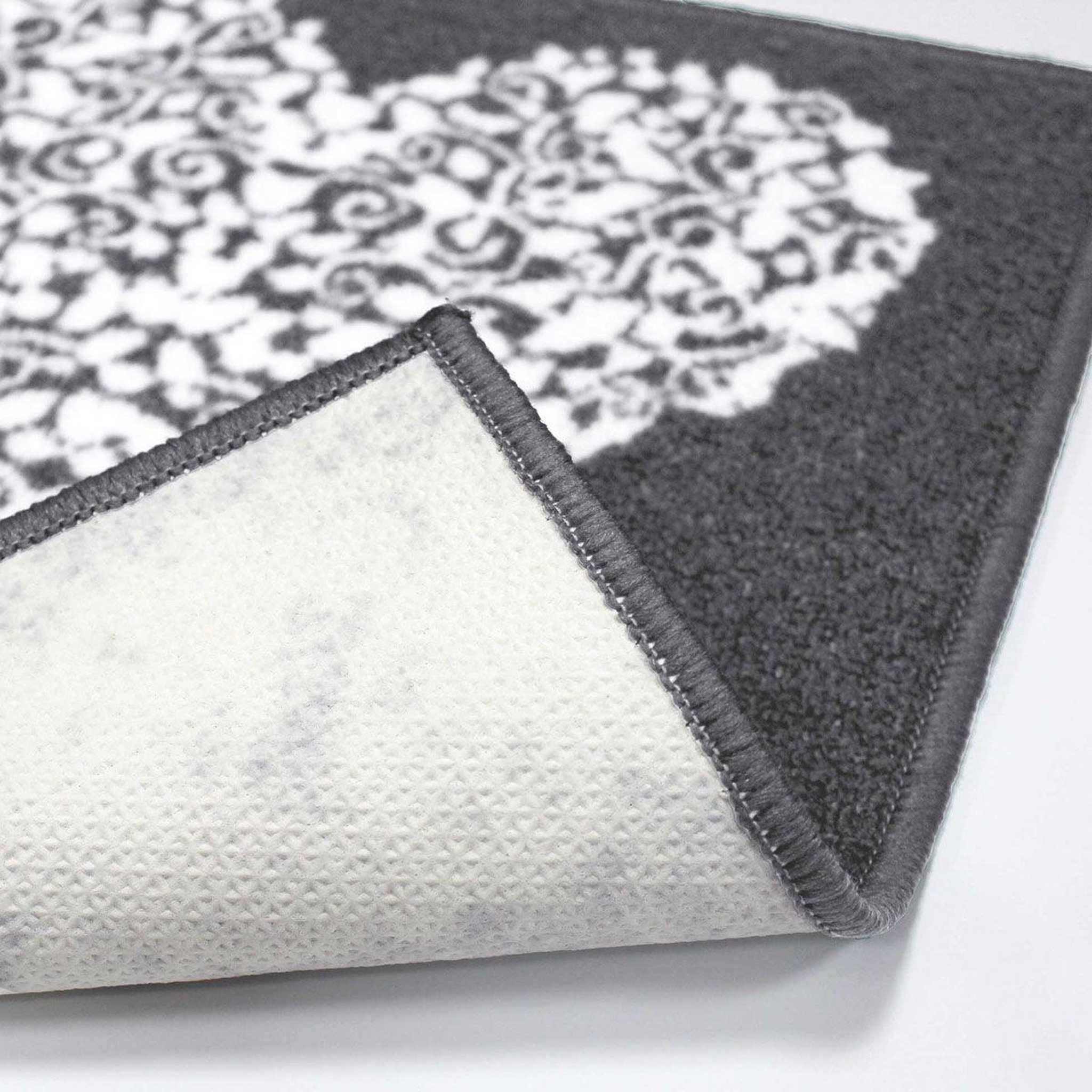 Voir la diapositive 3 : Douceur d'Intérieur Tapis déco multi-usage  mathilda  50x80cm gris