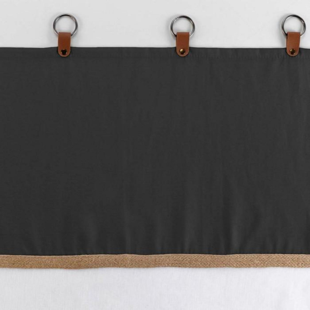 Paris Prix Rideau Voilage à Anneaux  Leana  140x240cm Noir