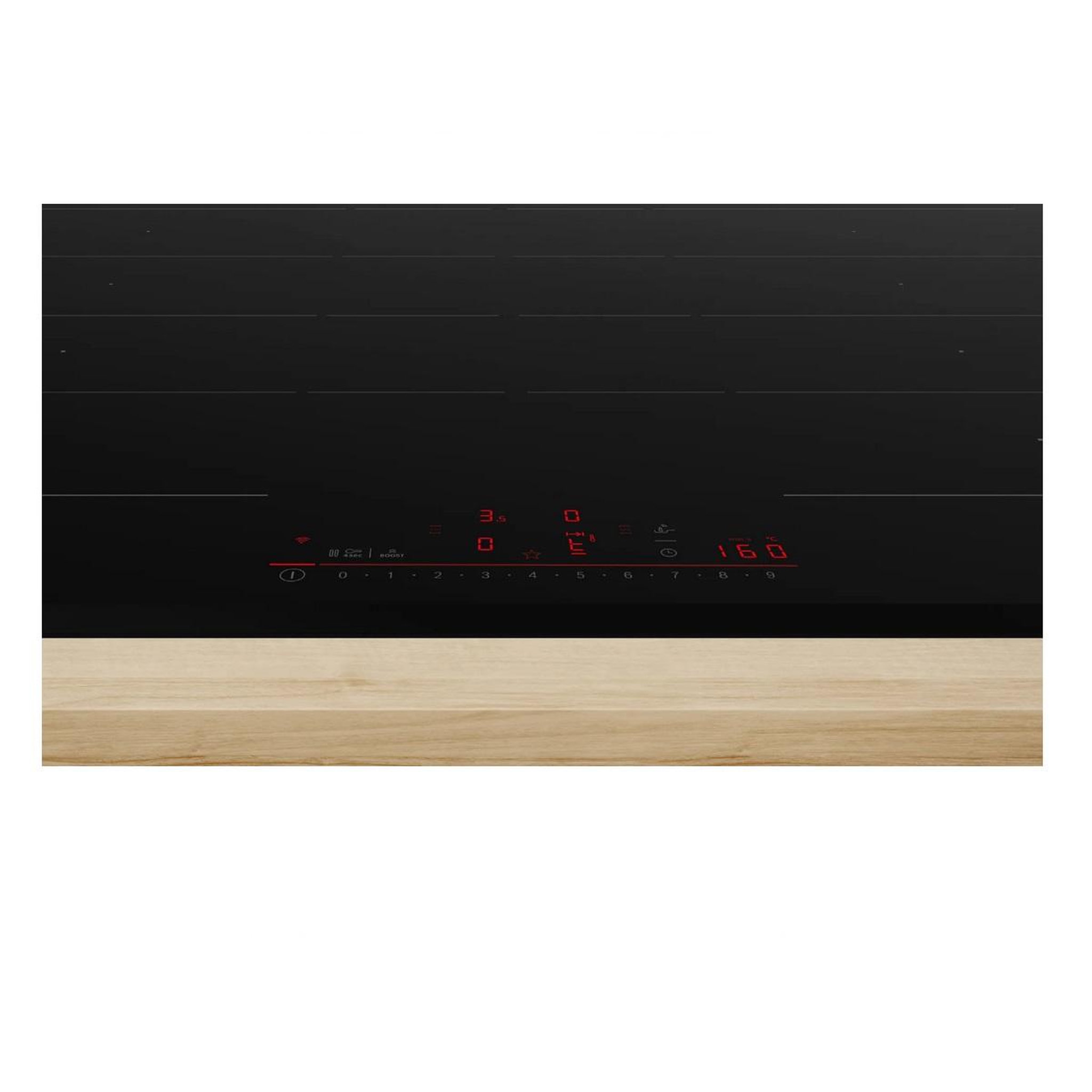 Voir la diapositive 2 : BOSCH Table de cuisson induction 80cm 4 feux 7400w noir - pxy83khc1e