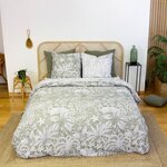 SWEEEK Parure de lit réversible imprimé végétal 2 places 260 x 240cm - Sybille