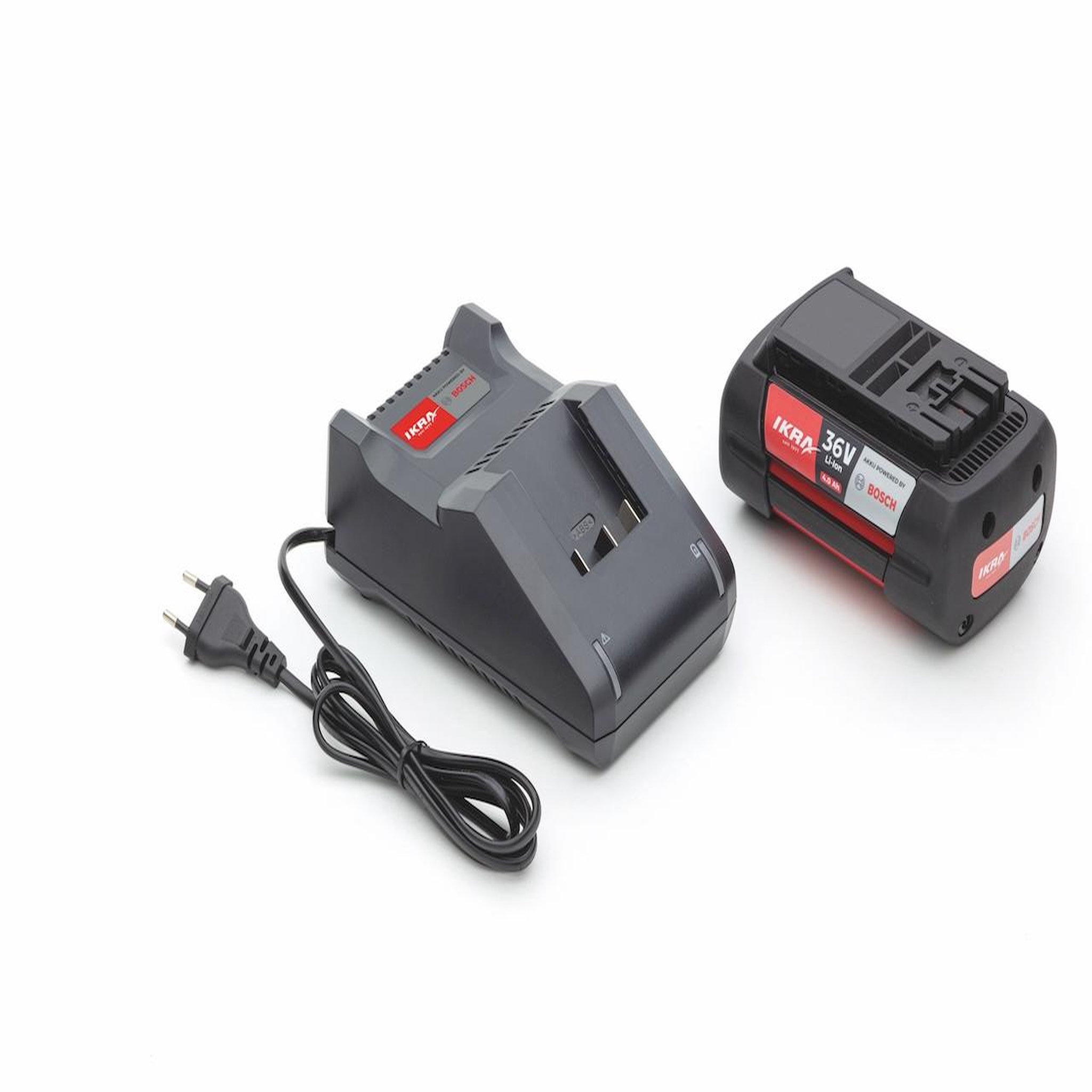 Ikra Chargeur de batterie BOSCH type AL 36V 2Ah - Affichage LED - compatible avec tous les appareils sans fil 36V Bosch - Made in Europe