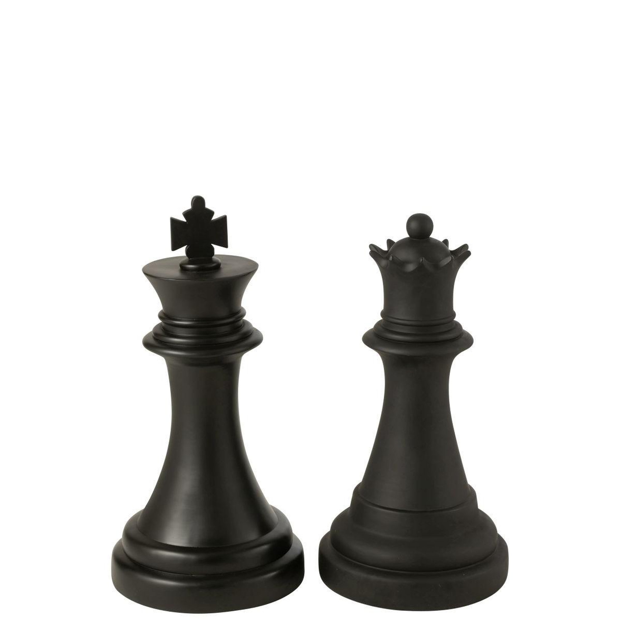 Voir la diapositive 2 : J-LINE Pièce d'échec déco  reine  67cm noir