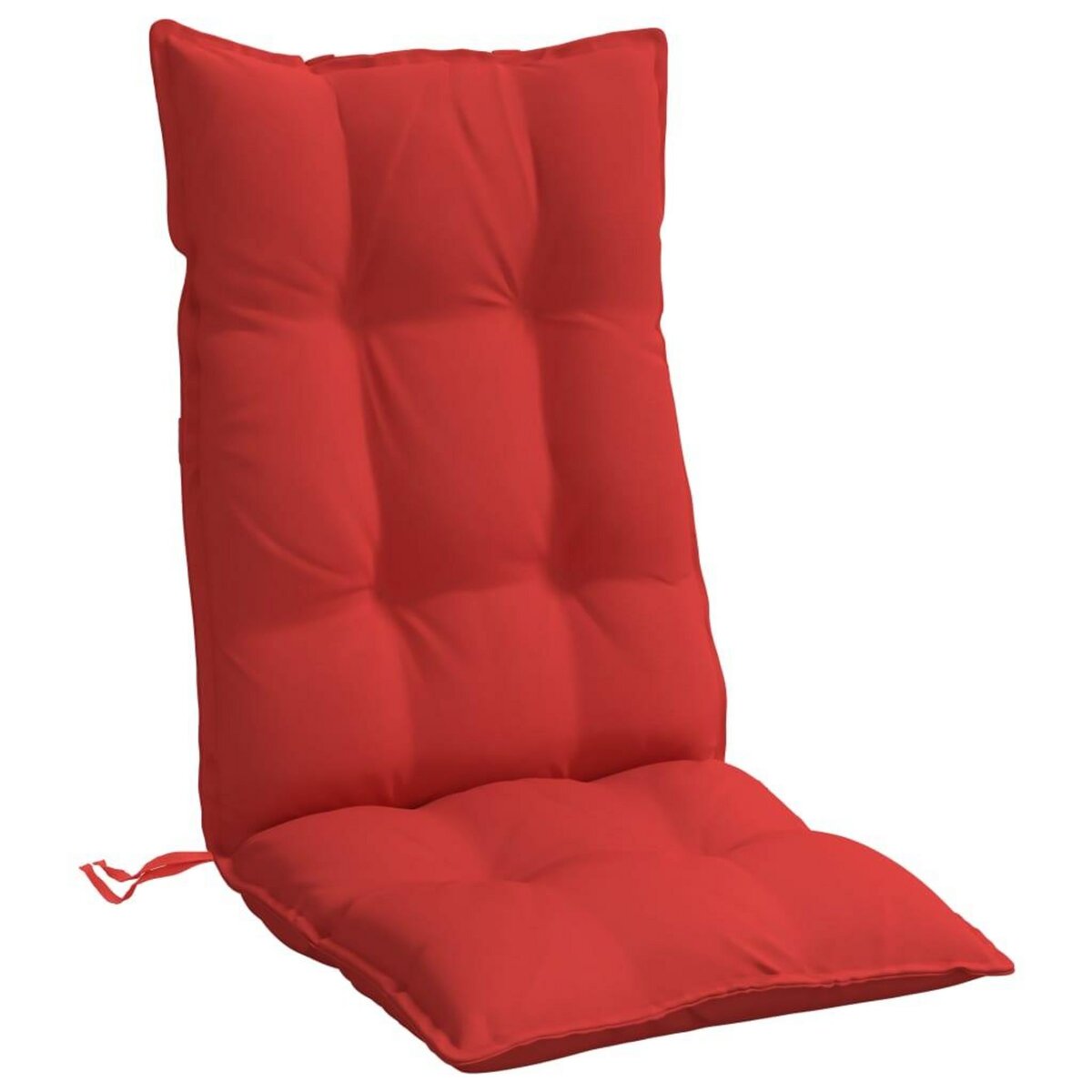 VIDAXL Coussins de chaise a dossier haut lot de 4 rouge tissu oxford