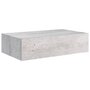 Voir la diapositive 2 : VIDAXL Etagere a tiroir murale Gris beton 40x23,5x10 cm MDF